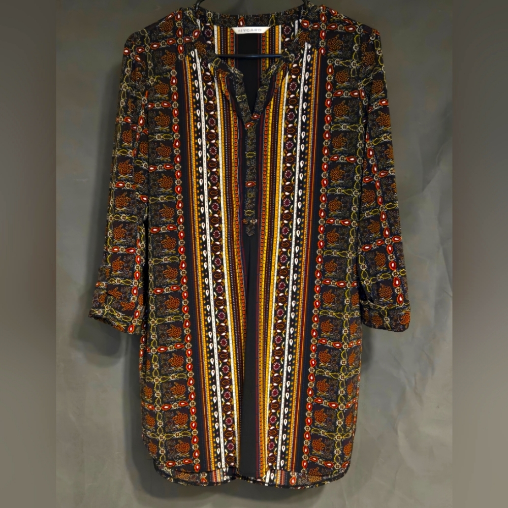 Womens Nygard multi colored 3/4 sleeve blouse size small